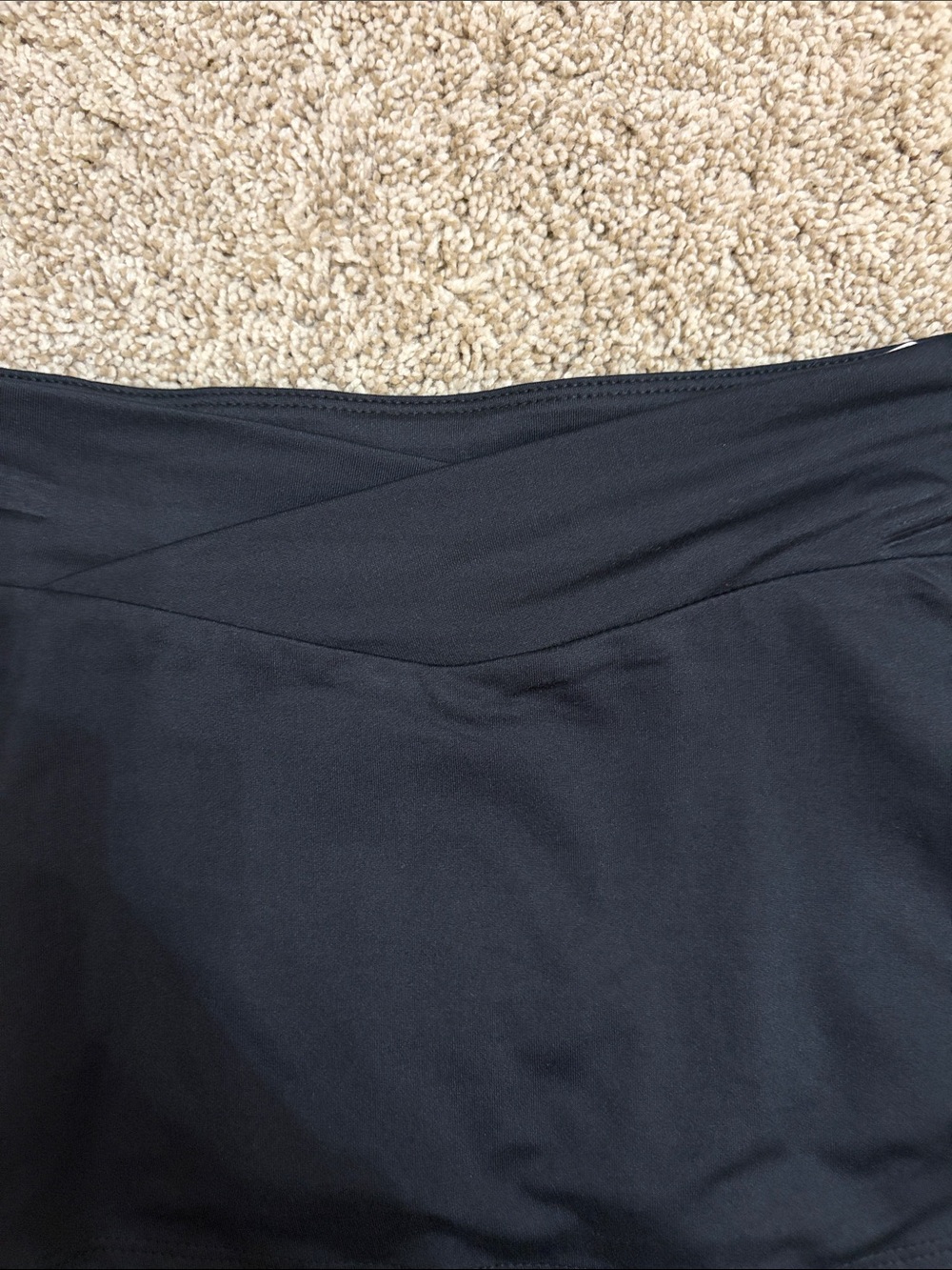 Nike Cream Logo Tee with Black Athletic Skort - Kids - Picture 4 of 6